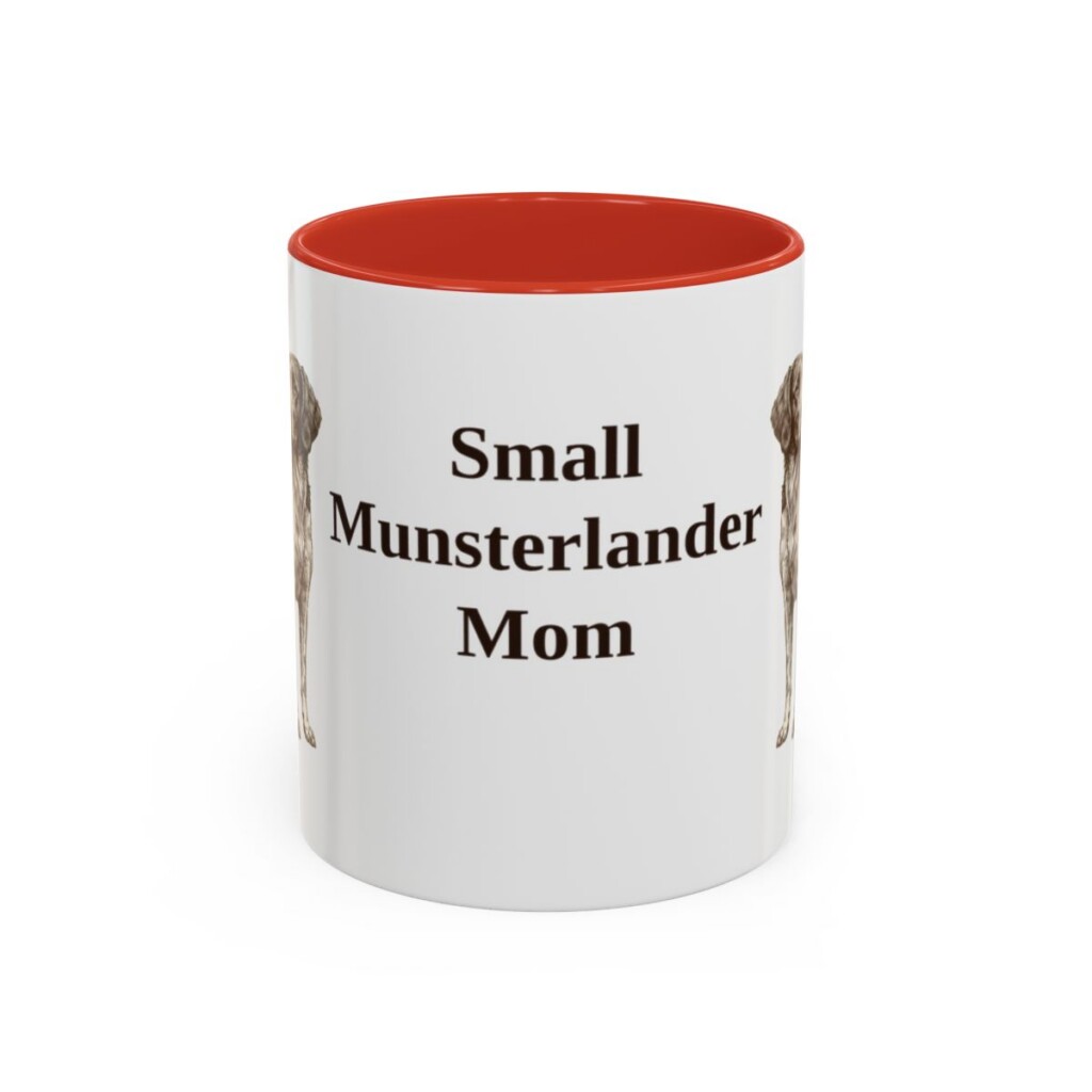 11oz Small Munsterlander Dog Mom Mug, Red, front view
