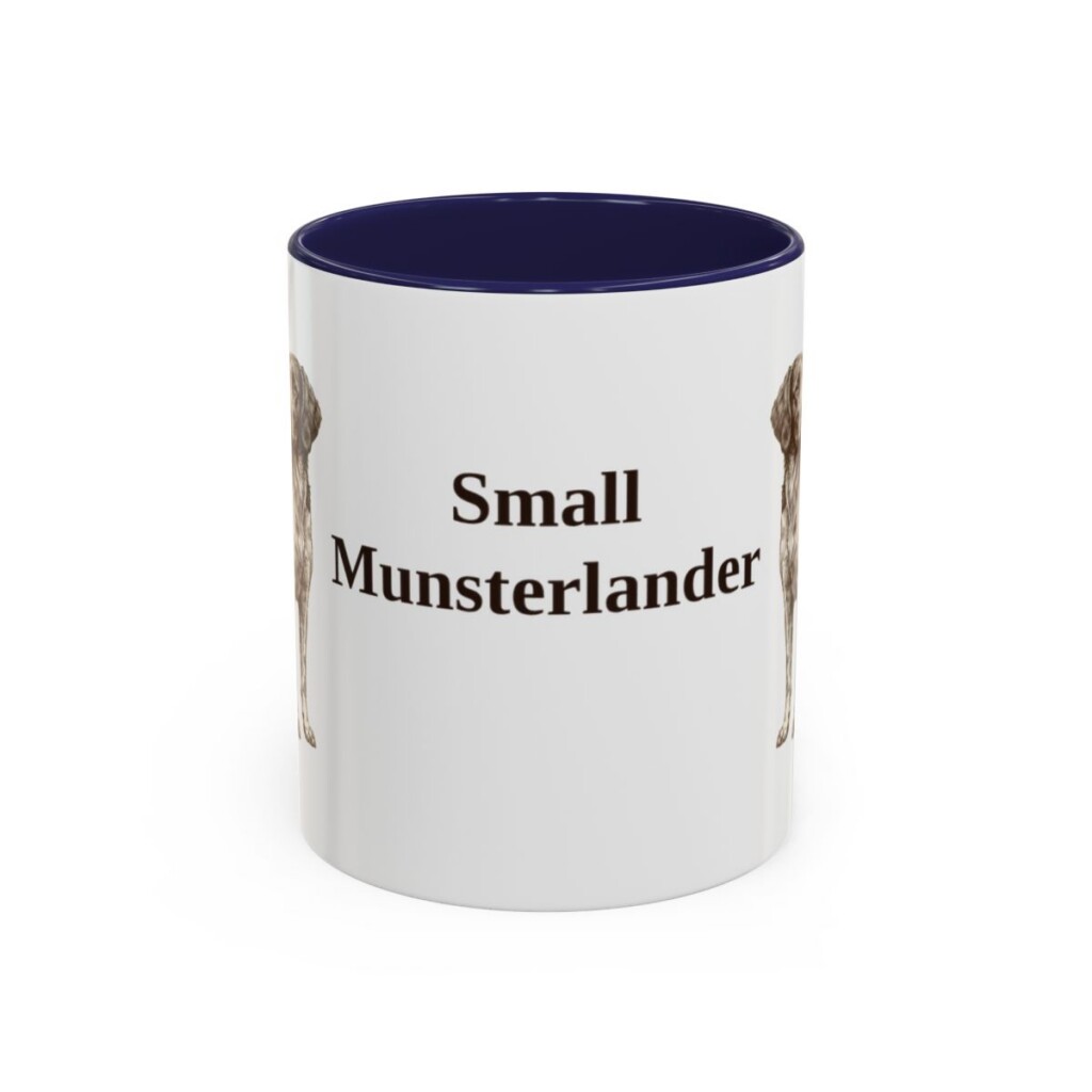 11oz Small Munsterlander Mug, Navy, front view