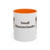 11oz Small Munsterlander Mug, Orange, front view