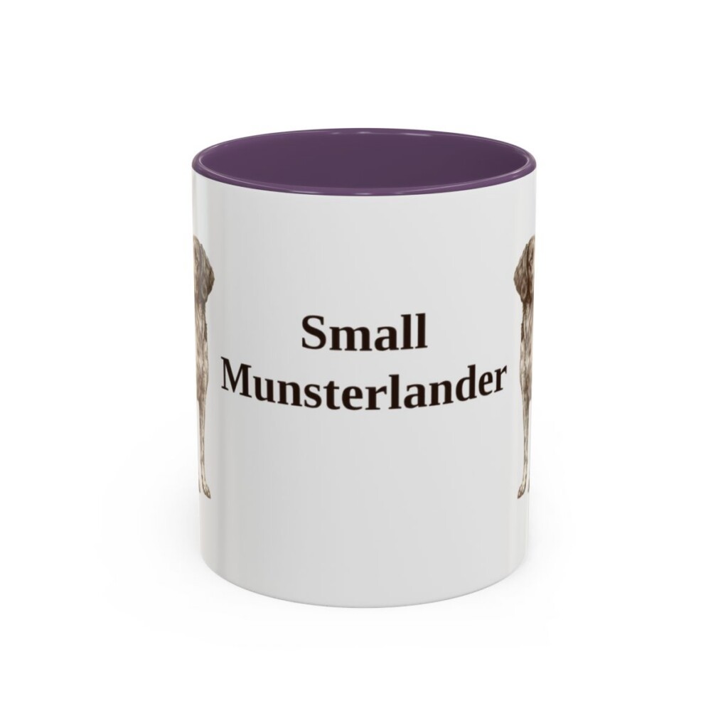 11oz Small Munsterlander Mug, Purple, front view