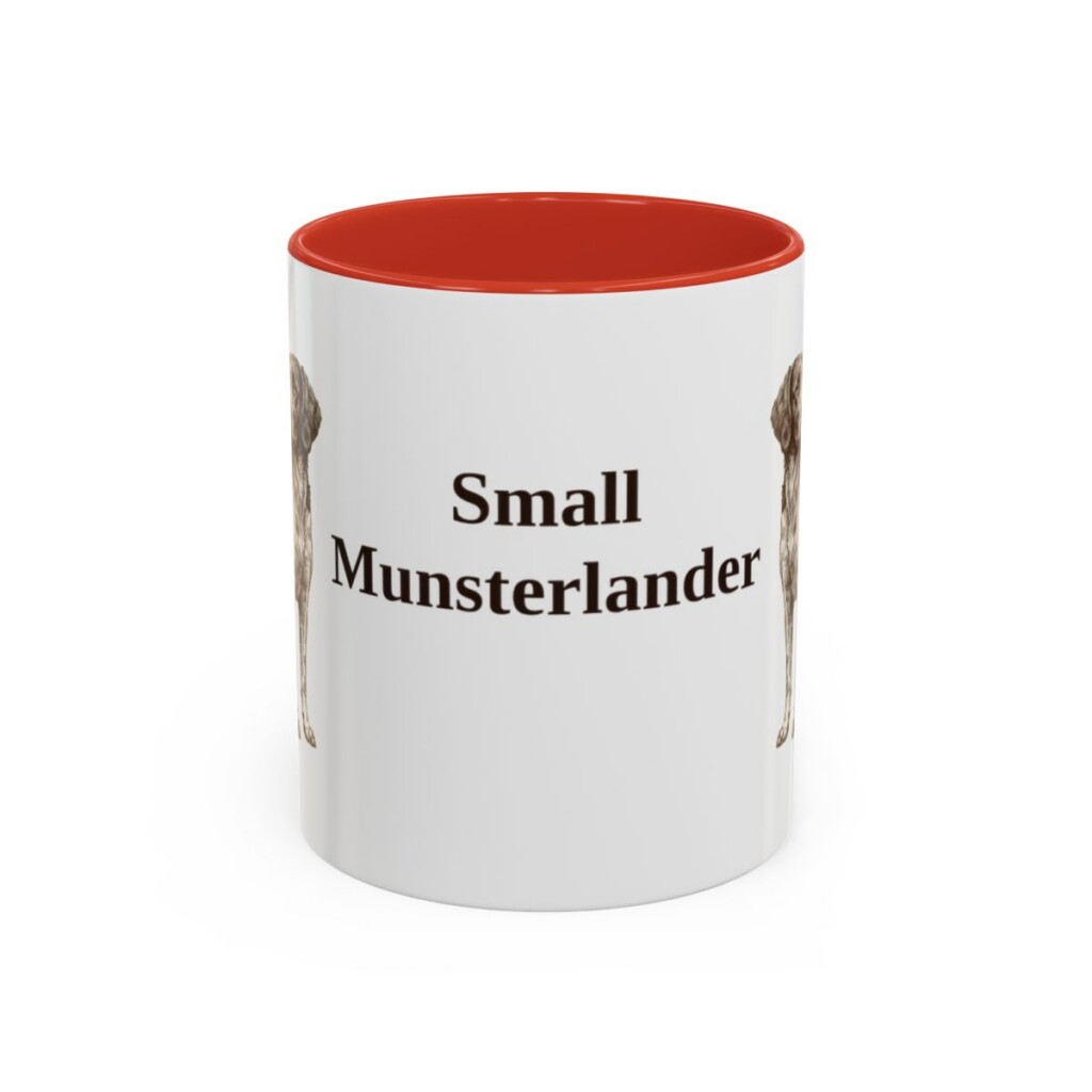 11oz Small Munsterlander Mug, Red, front view