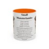 11oz Small Munsterlander Mug, Orange, front view