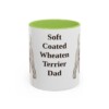 11oz-soft-coated-wheaten-terrier-mug-dad-light-green 11oz Soft Coated Wheaten Terrier Dog Dad Mug, Light Green, front view