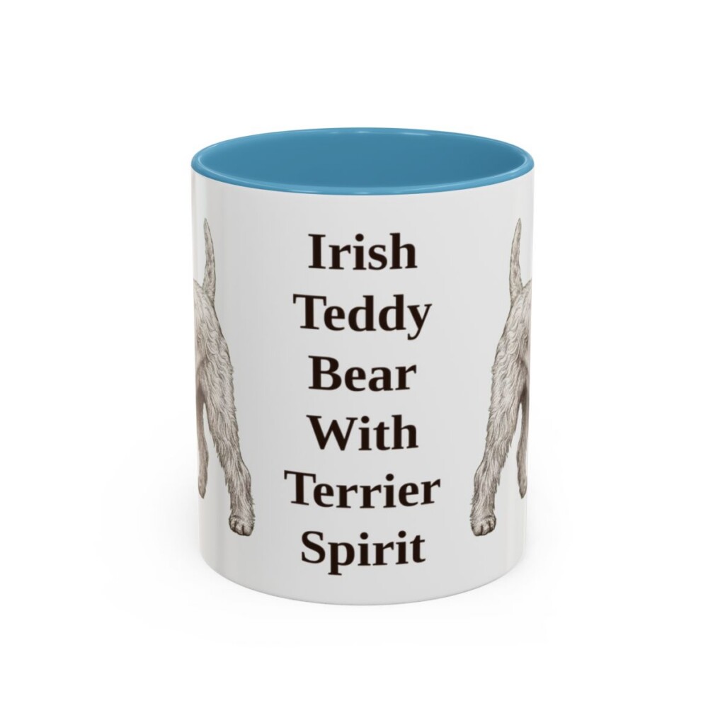 11oz-soft-coated-wheaten-terrier-mug-humor-light-blue 11oz Funny Soft Coated Wheaten Terrier Mug, Light Blue, front view
