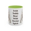 11oz-soft-coated-wheaten-terrier-mug-humor-light-green 11oz Funny Soft Coated Wheaten Terrier Mug, Light Green, front view