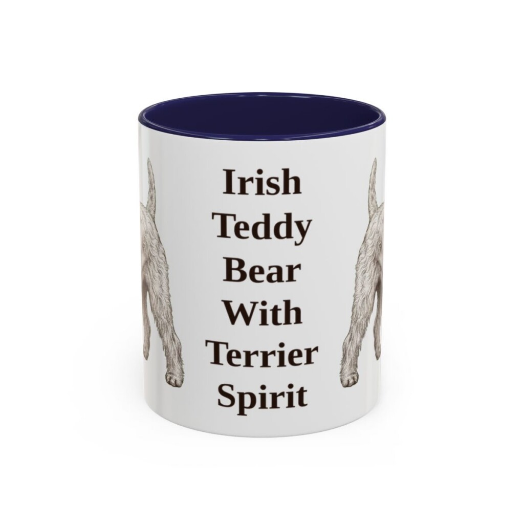 11oz-soft-coated-wheaten-terrier-mug-humor-navy 11oz Funny Soft Coated Wheaten Terrier Mug, Navy, front view