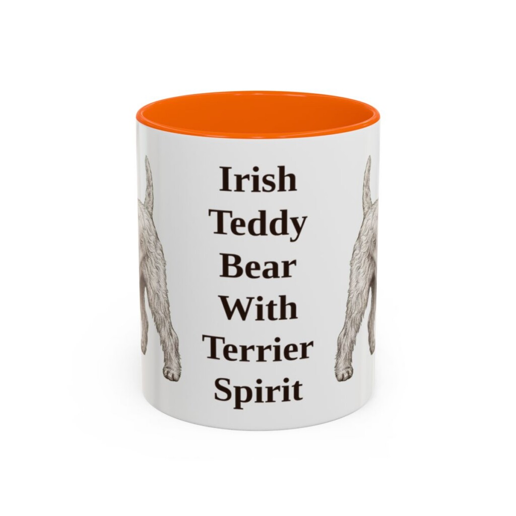 11oz-soft-coated-wheaten-terrier-mug-humor-orange 11oz Funny Soft Coated Wheaten Terrier Mug, Orange, front view