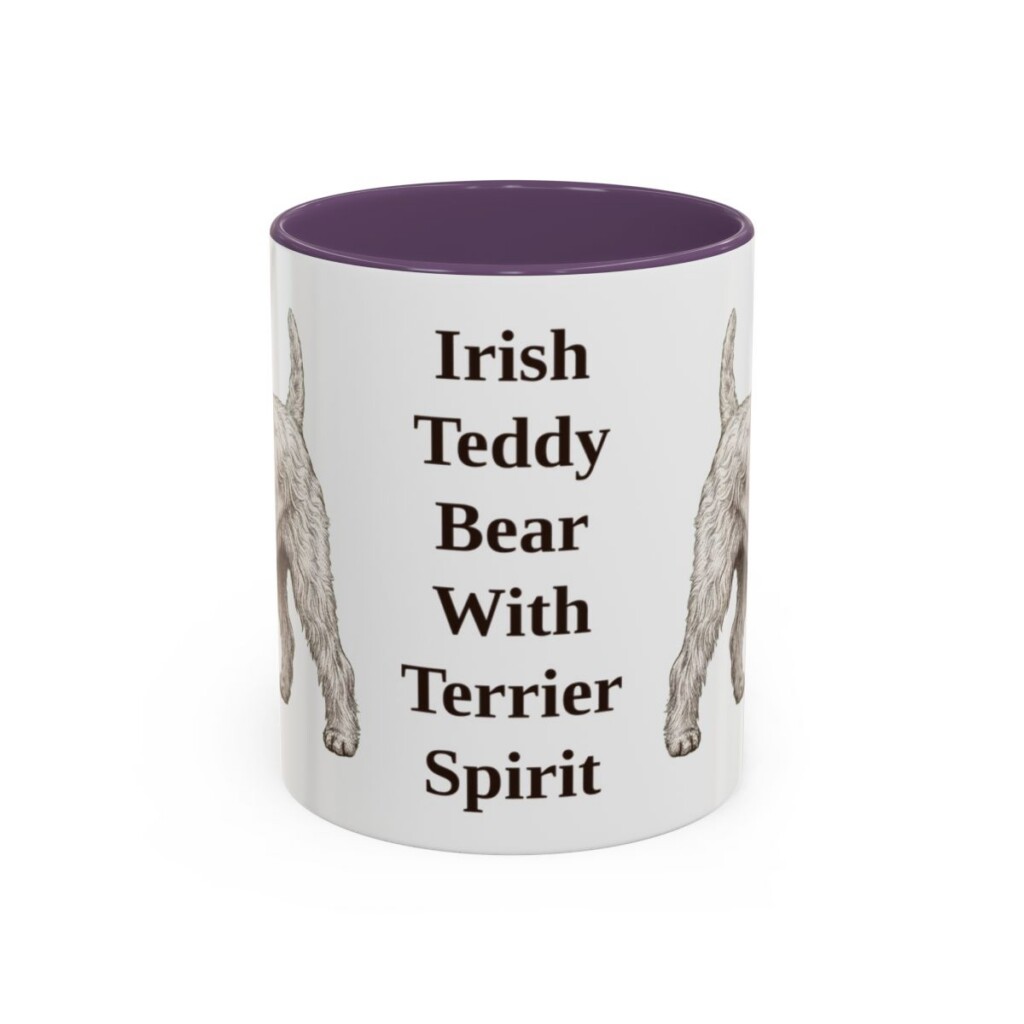 11oz-soft-coated-wheaten-terrier-mug-humor-purple 11oz Funny Soft Coated Wheaten Terrier Mug, Purple, front view