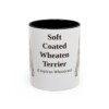 11oz Soft Coated Wheaten Terrier Latin Mug, Black, front view