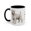11oz Soft Coated Wheaten Terrier Latin Mug, Black, left side view
