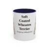11oz Soft Coated Wheaten Terrier Latin Mug, Navy, front view