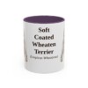 11oz Soft Coated Wheaten Terrier Latin Mug, Purple, front view