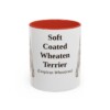 11oz Soft Coated Wheaten Terrier Latin Mug, Red, front view
