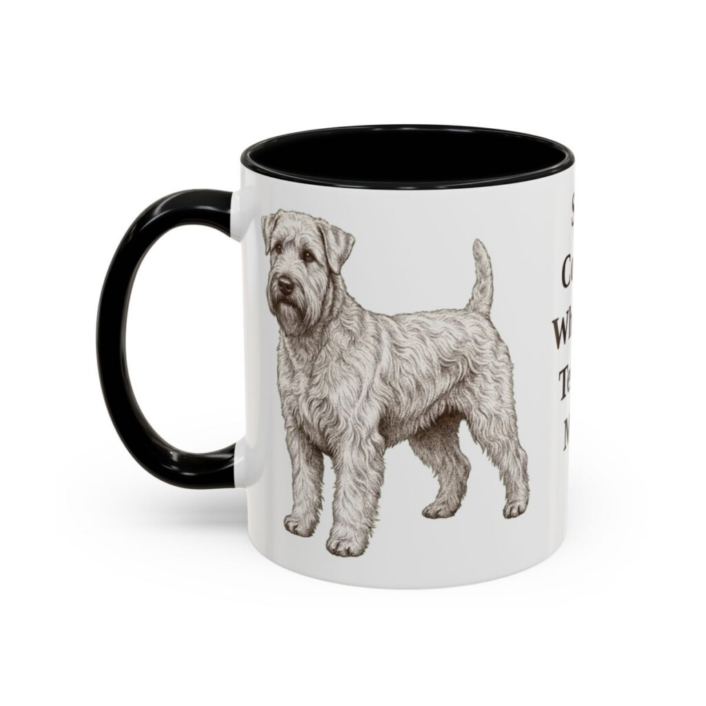 11oz Soft Coated Wheaten Terrier Dog Mom Mug, Black, left side view