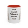 11oz Soft Coated Wheaten Terrier Dog Mom Mug, Red, front view