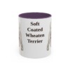 11oz Soft Coated Wheaten Terrier Mug, Purple, front view
