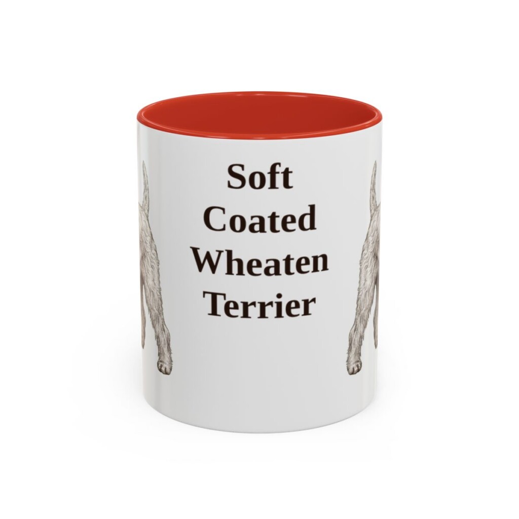 11oz Soft Coated Wheaten Terrier Mug, Red, front view