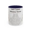 11oz Soft Coated Wheaten Terrier Mug, Navy, front view