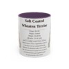 11oz Soft Coated Wheaten Terrier Mug, Purple, front view