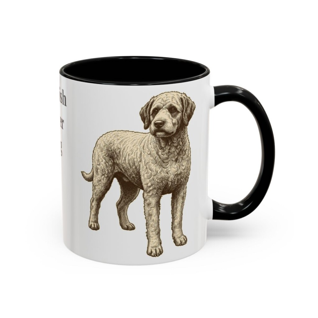 11oz Spanish Water Dog Mug, Black, right side view