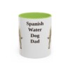 11oz-spanish-water-dog-mug-dad-light-green 11oz Spanish Water Dog Dog Dad Mug, Light Green, front view