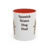 11oz-spanish-water-dog-mug-dad-red 11oz Spanish Water Dog Dog Dad Mug, Red, front view