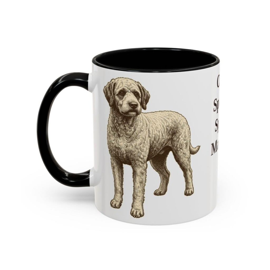 11oz Funny Spanish Water Dog Mug, Black, left side view