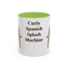 11oz Funny Spanish Water Dog Mug, Light Green, front view