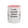 11oz Funny Spanish Water Dog Mug, Pink, front view