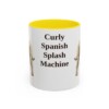 11oz Funny Spanish Water Dog Mug, Yellow, front view