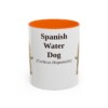 11oz Spanish Water Dog Latin Mug, Orange, front view