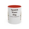 11oz Spanish Water Dog Latin Mug, Red, front view