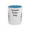 11oz Spanish Water Dog Mug, Light Blue, front view