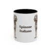11oz Spinone Italiano Mug, Black, front view