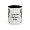 11oz Spinone Italiano Dog Dad Mug, Black, front view