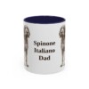 11oz Spinone Italiano Dog Dad Mug, Navy, front view