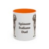 11oz Spinone Italiano Dog Dad Mug, Orange, front view