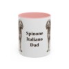 11oz Spinone Italiano Dog Dad Mug, Pink, front view