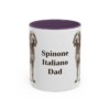 11oz Spinone Italiano Dog Dad Mug, Purple, front view