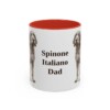 11oz Spinone Italiano Dog Dad Mug, Red, front view