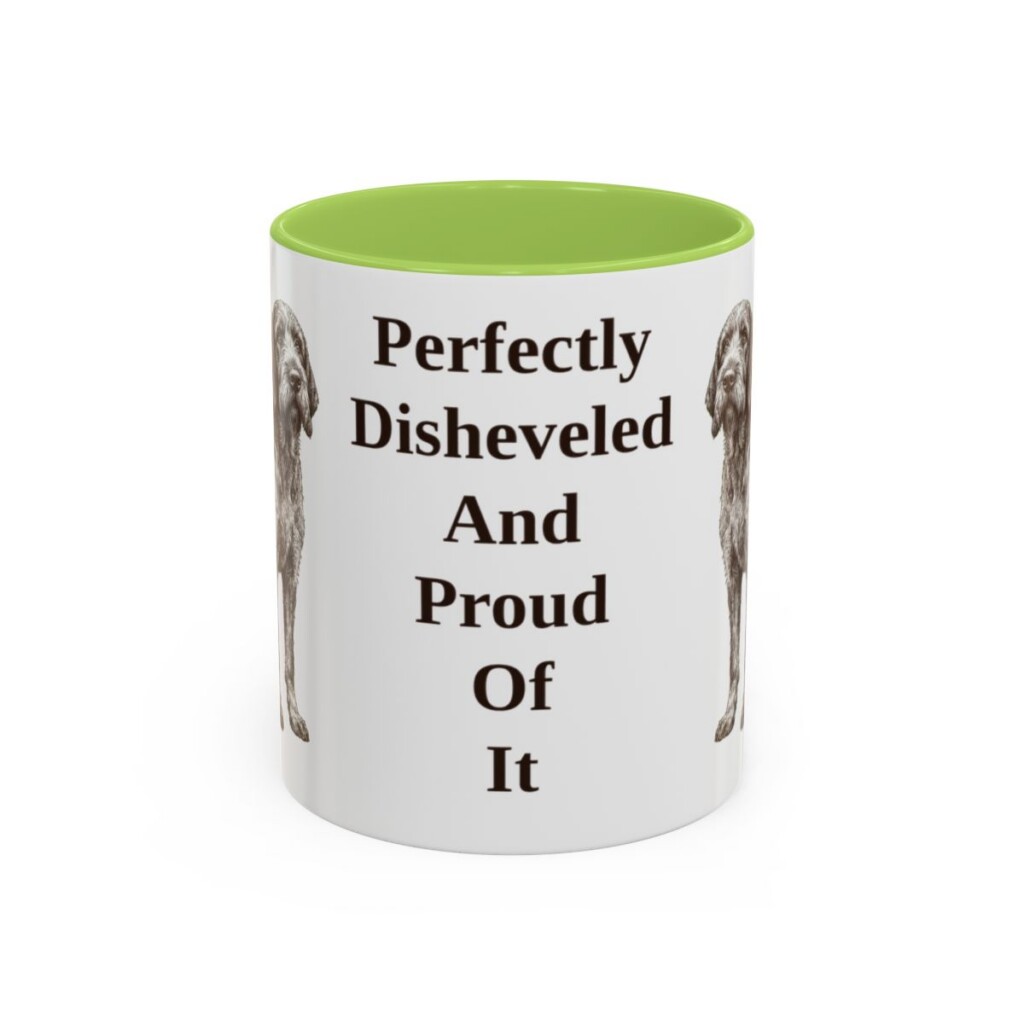 11oz-spinone-italiano-mug-humor-light-green 11oz Funny Spinone Italiano Mug, Light Green, front view