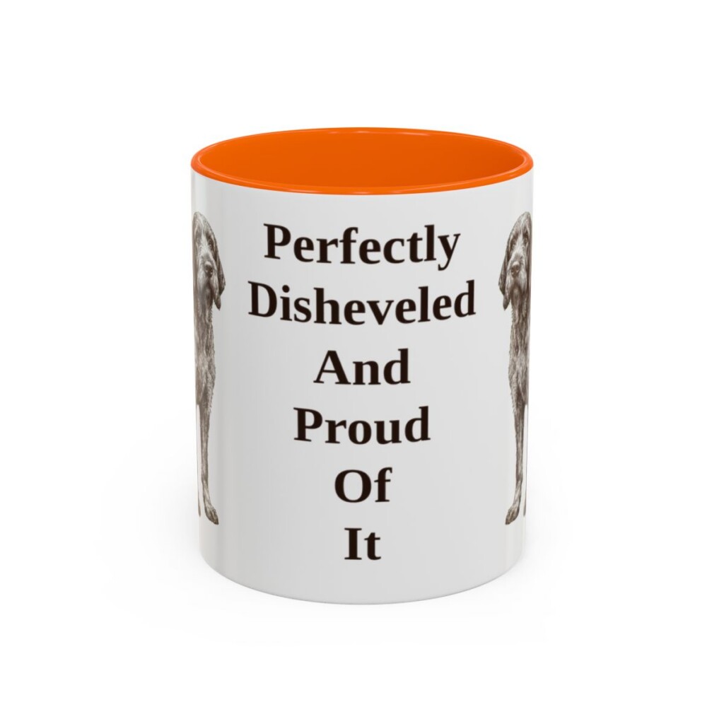 11oz-spinone-italiano-mug-humor-orange 11oz Funny Spinone Italiano Mug, Orange, front view