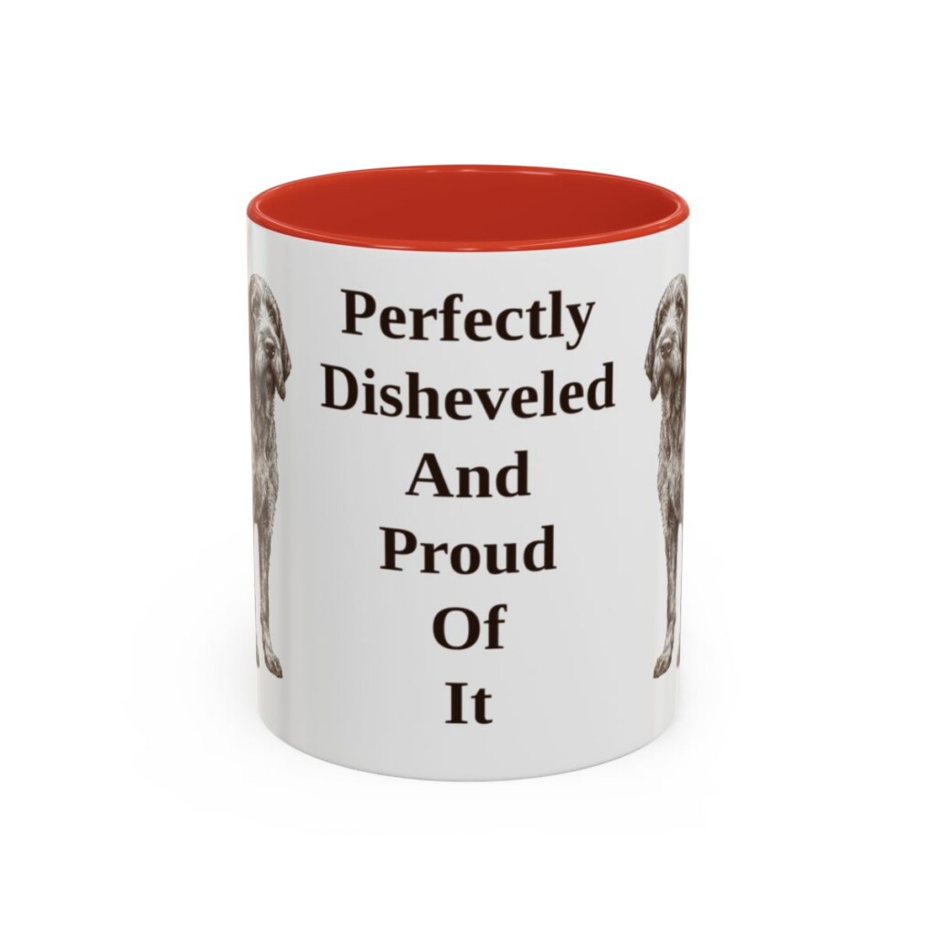 11oz-spinone-italiano-mug-humor-red 11oz Funny Spinone Italiano Mug, Red, front view