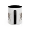 11oz Spinone Italiano Latin Mug, Black, back view