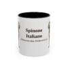 11oz Spinone Italiano Latin Mug, Black, front view