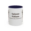 11oz Spinone Italiano Latin Mug, Navy, front view