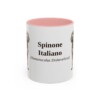 11oz Spinone Italiano Latin Mug, Pink, front view