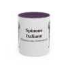 11oz Spinone Italiano Latin Mug, Purple, front view