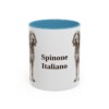 11oz Spinone Italiano Mug, Light Blue, front view