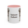 11oz Spinone Italiano Mug, Pink, front view